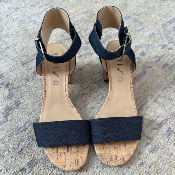 Unisa Size 8 Denim Heels - Picture 1 of 3